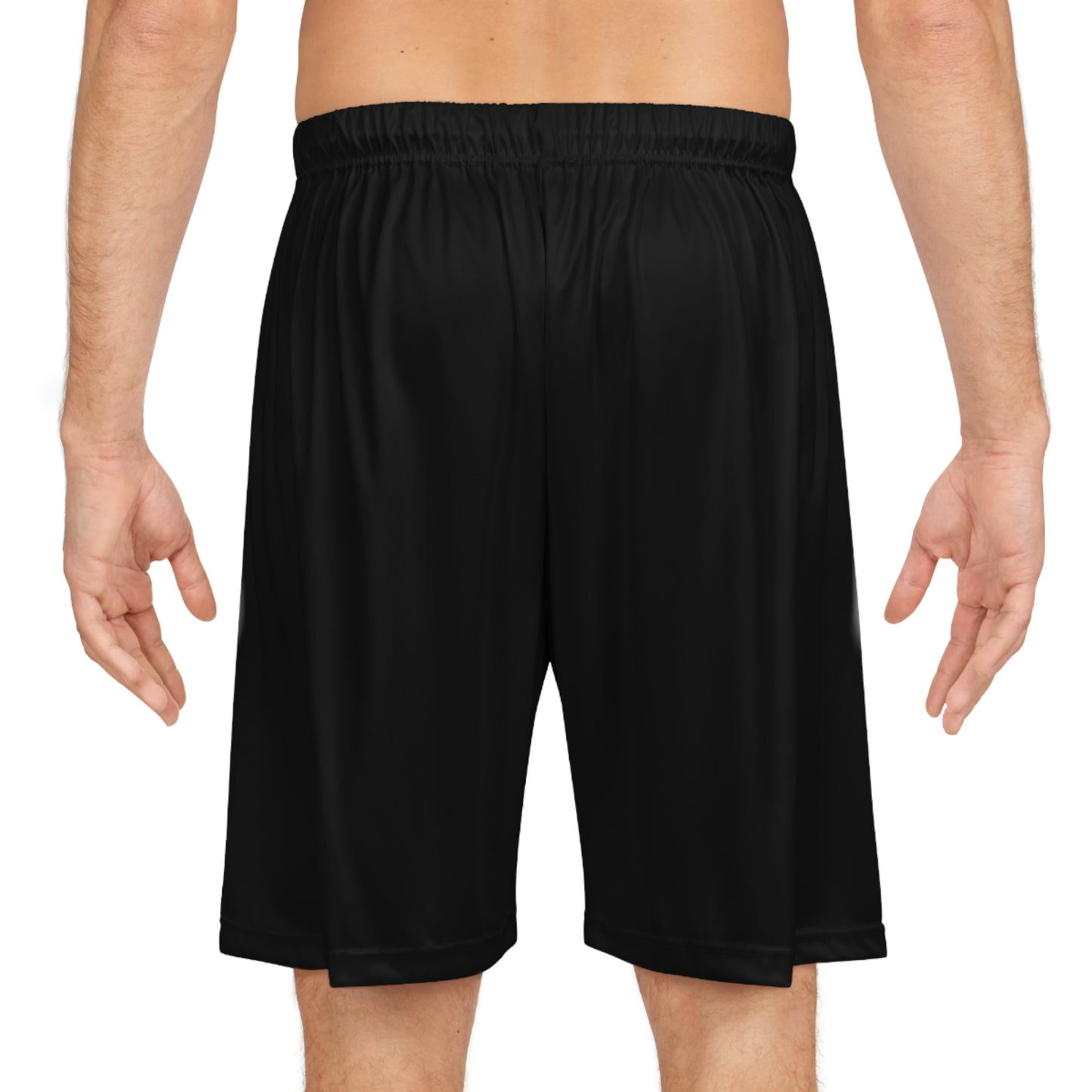 “Limitless” Basketball Shorts (AOP): Black