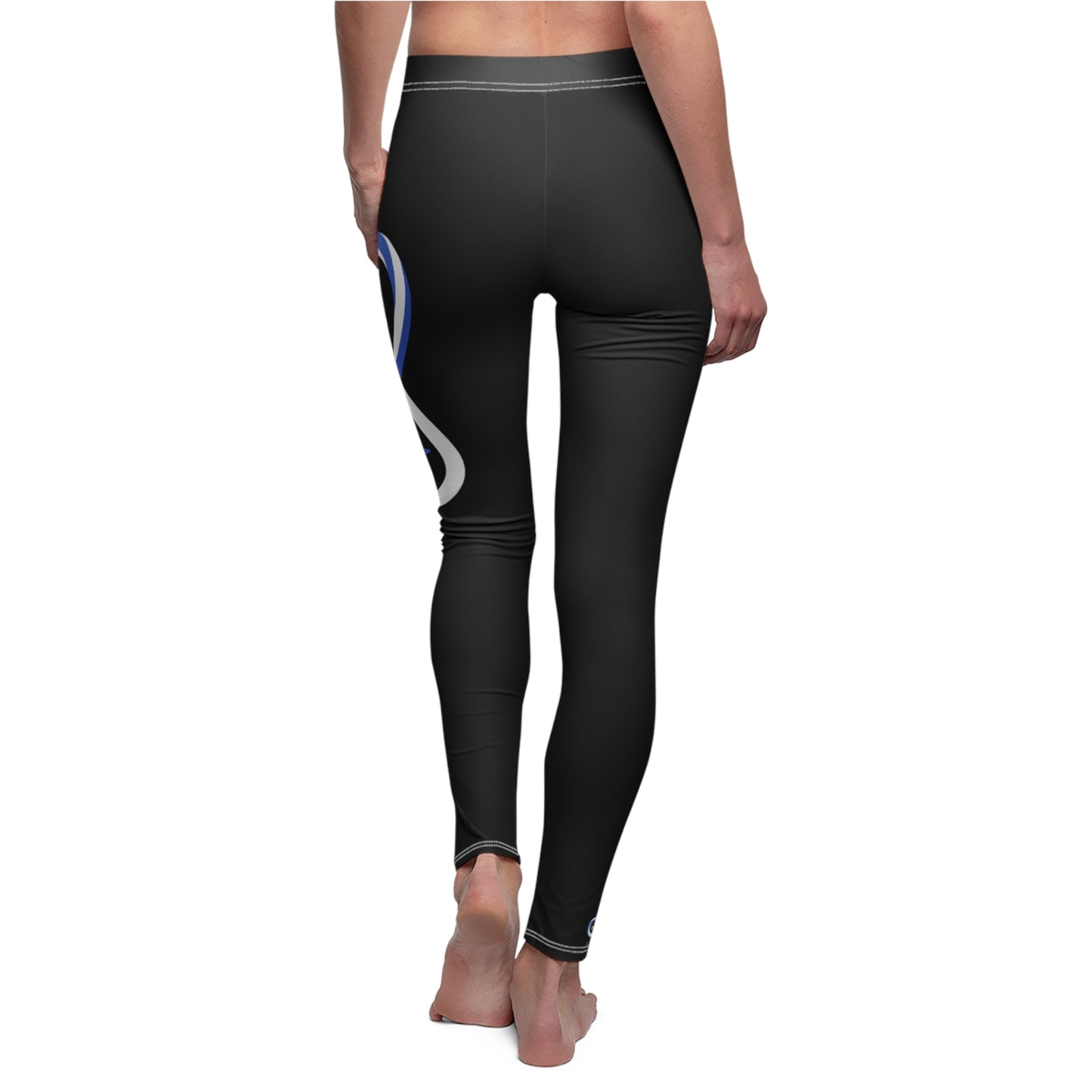 “Limitless” Casual Leggings (AOP): Black