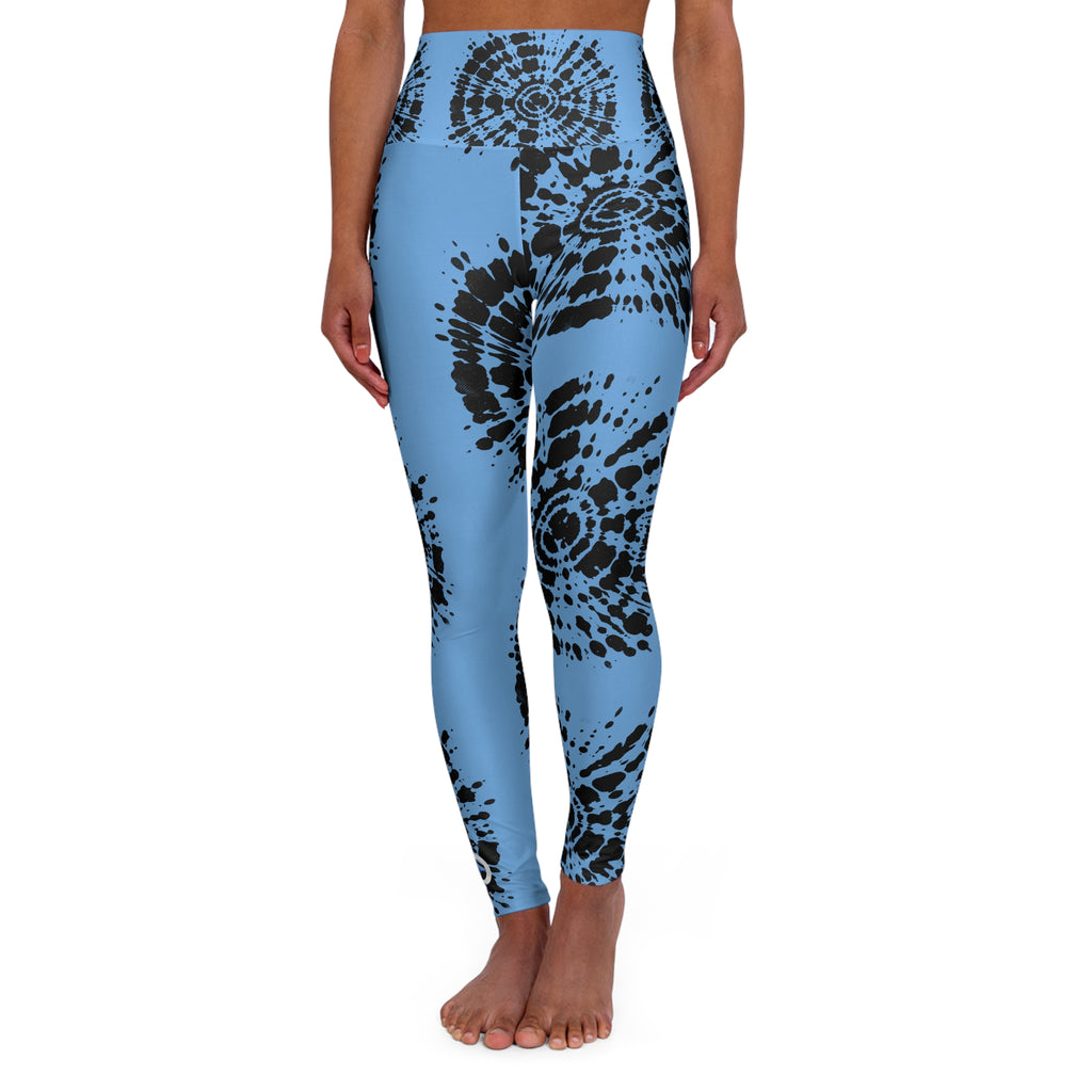 “Limitless” High Waisted Leggings (Light Blue Tie Dye)