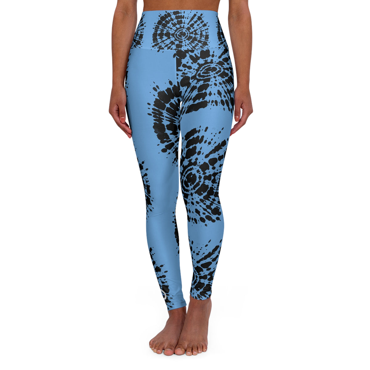 “Limitless” High Waisted Leggings (Light Blue Tie Dye)