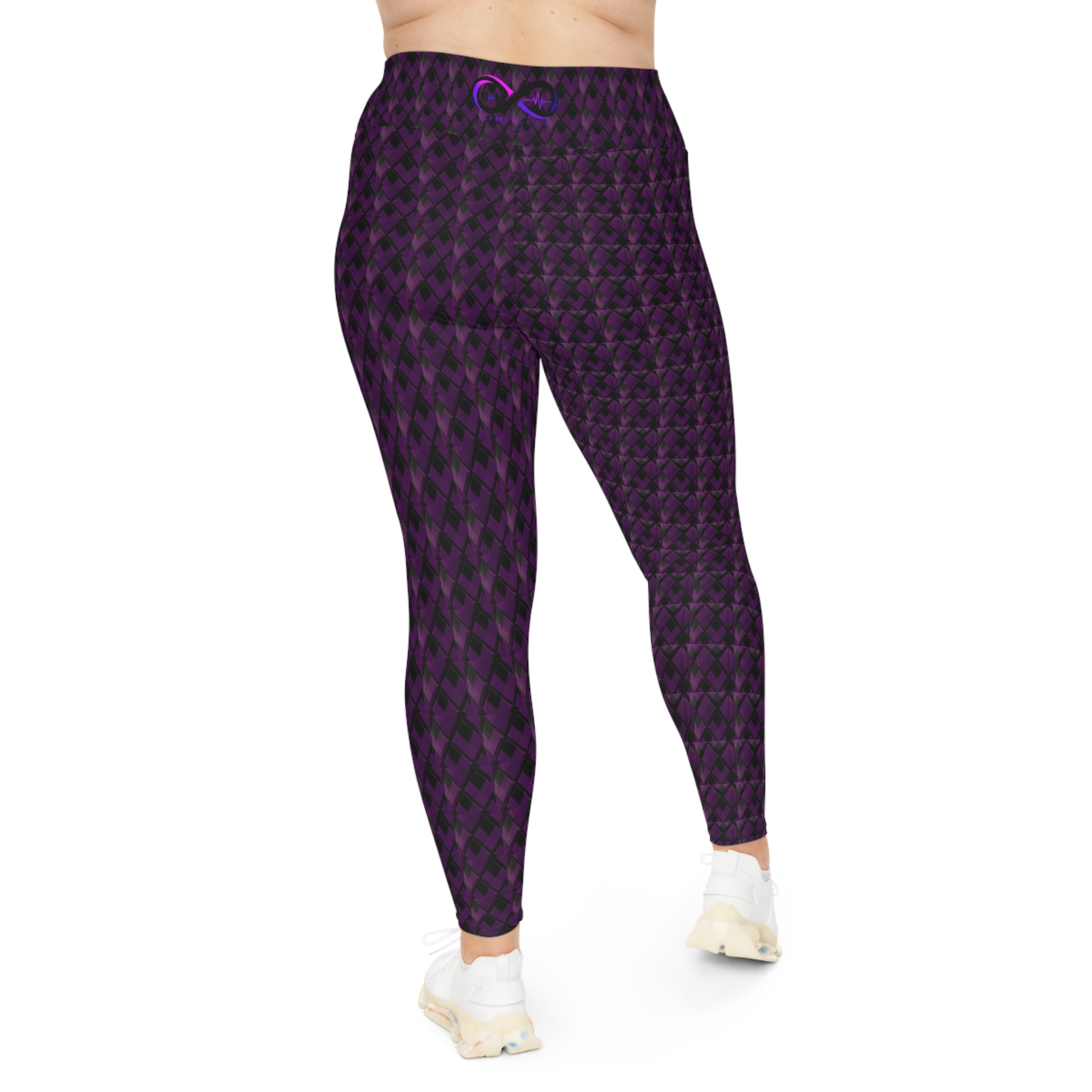 “Limitless” Diamond More to Love Leggings (Purple)