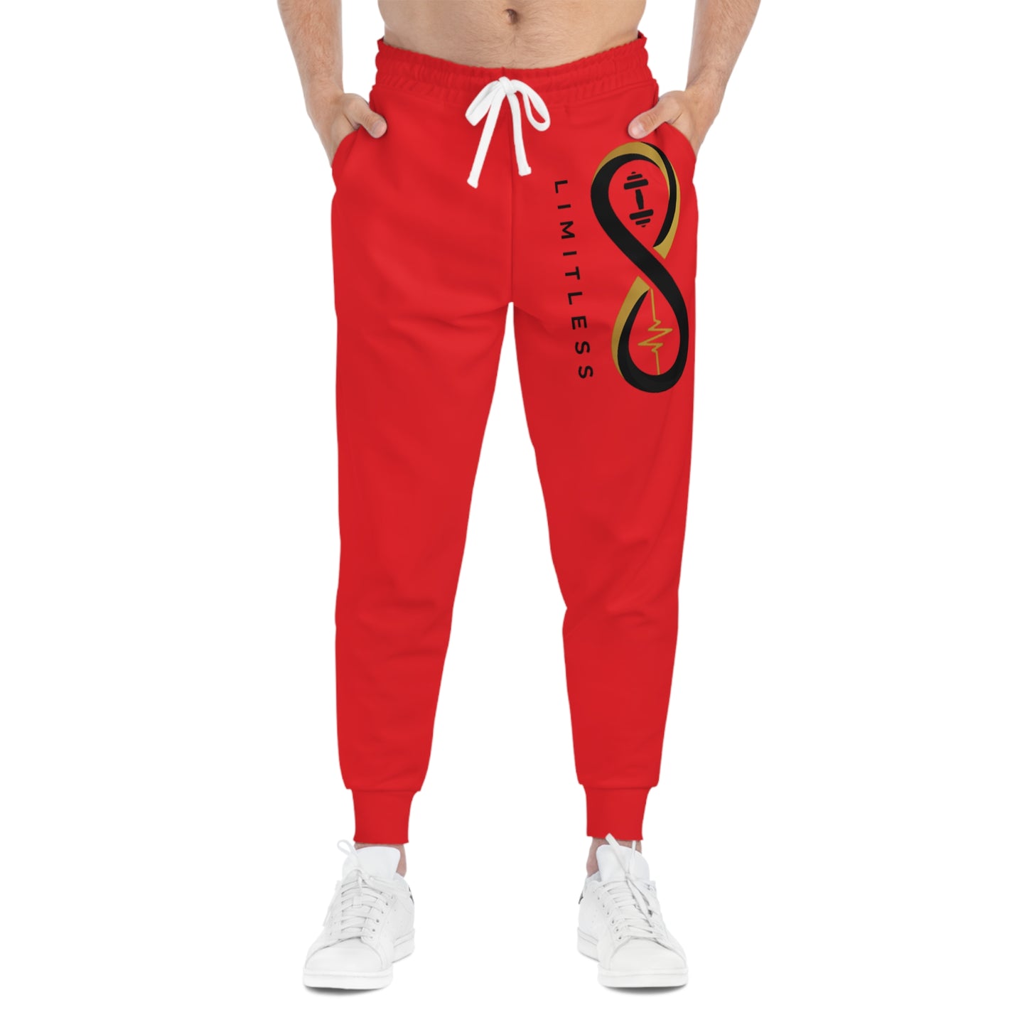 “Limitless” Athletic Joggers (AOP): Red