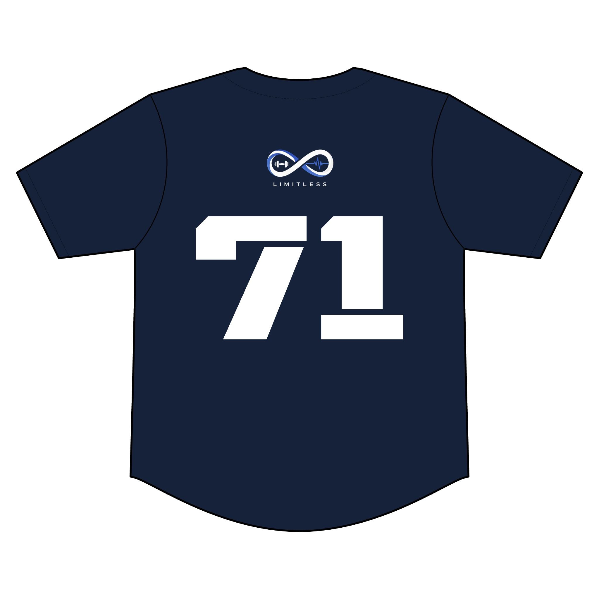 “Limitless” Full-Button Baseball Jersey