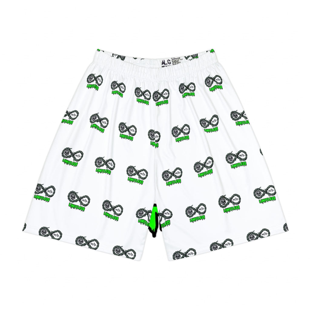 “Limitless” Halloween Basketball Shorts (White)