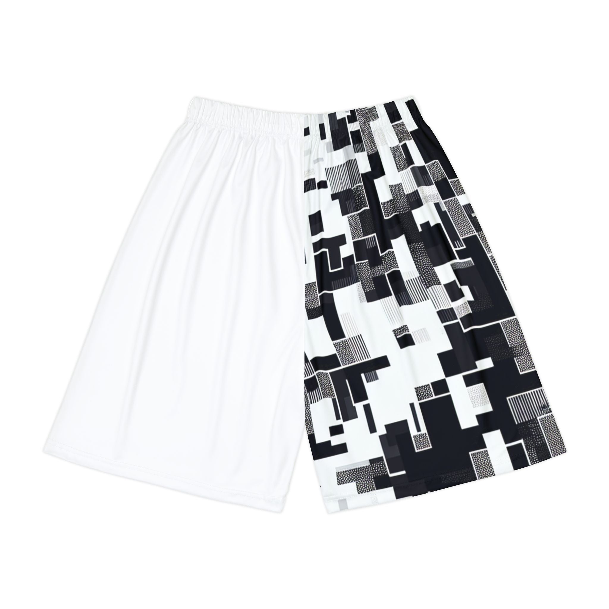“Limitless” 50/50 Basketball Shorts (Black & White)