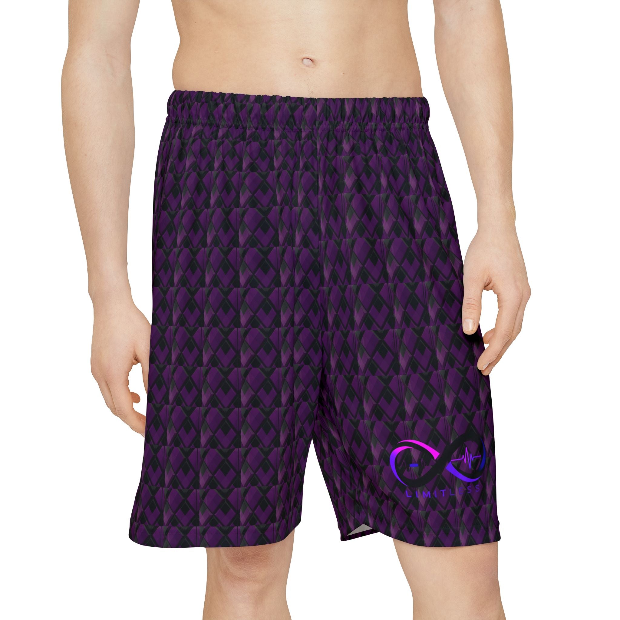 “Limitless “ Diamond Basketball Shorts (Purple)