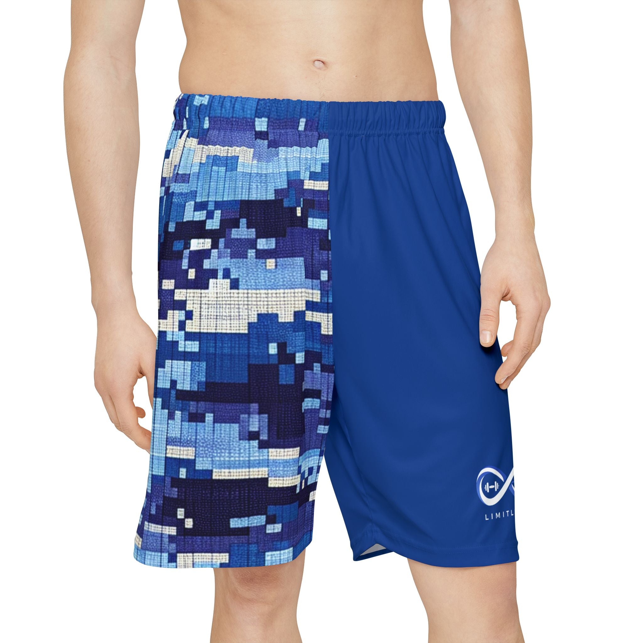 “Limitless” 50/50 Basketball Shorts (Blue)