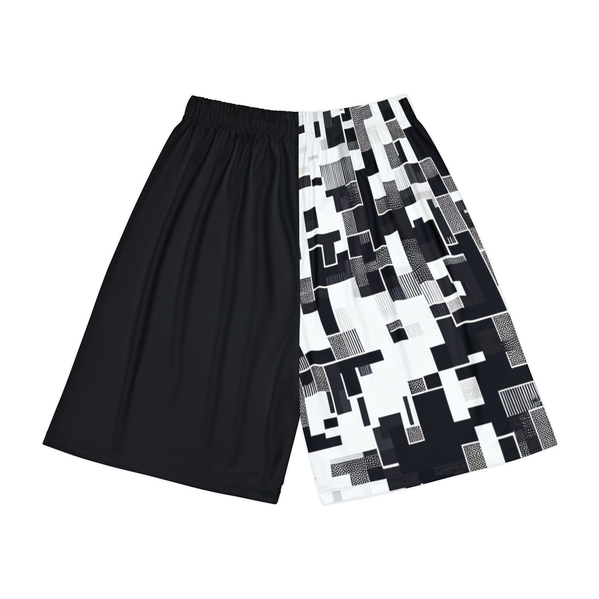 “ Limitless” 50/50 Basketball Shorts (Black & White 2)