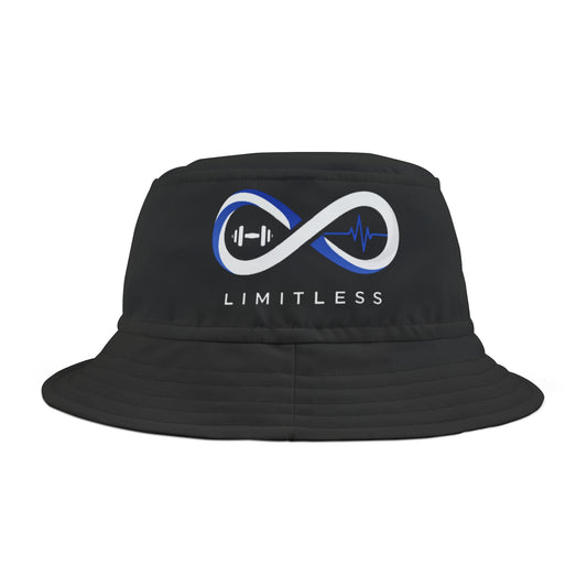 “Limitless” Bucket Hat (AOP): Black