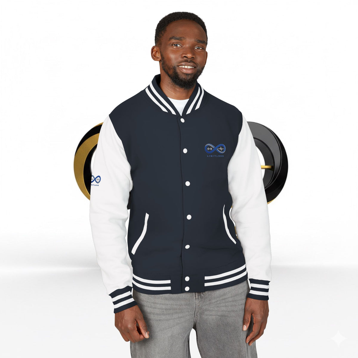 “Limitless” Unisex Heavyweight Letterman Jacket