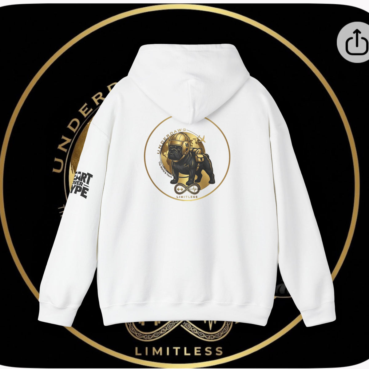 UnderDawg/Heart Over Hype Hoodie