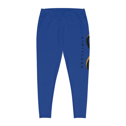 “Limitless” More to Love Leggings (AOP): Blue