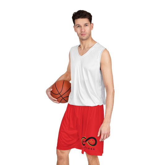 “Limitless” Basketball Shorts (AOP): Red