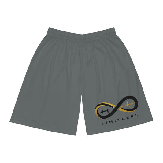 “Limitless” Basketball Shorts (AOP): Grey