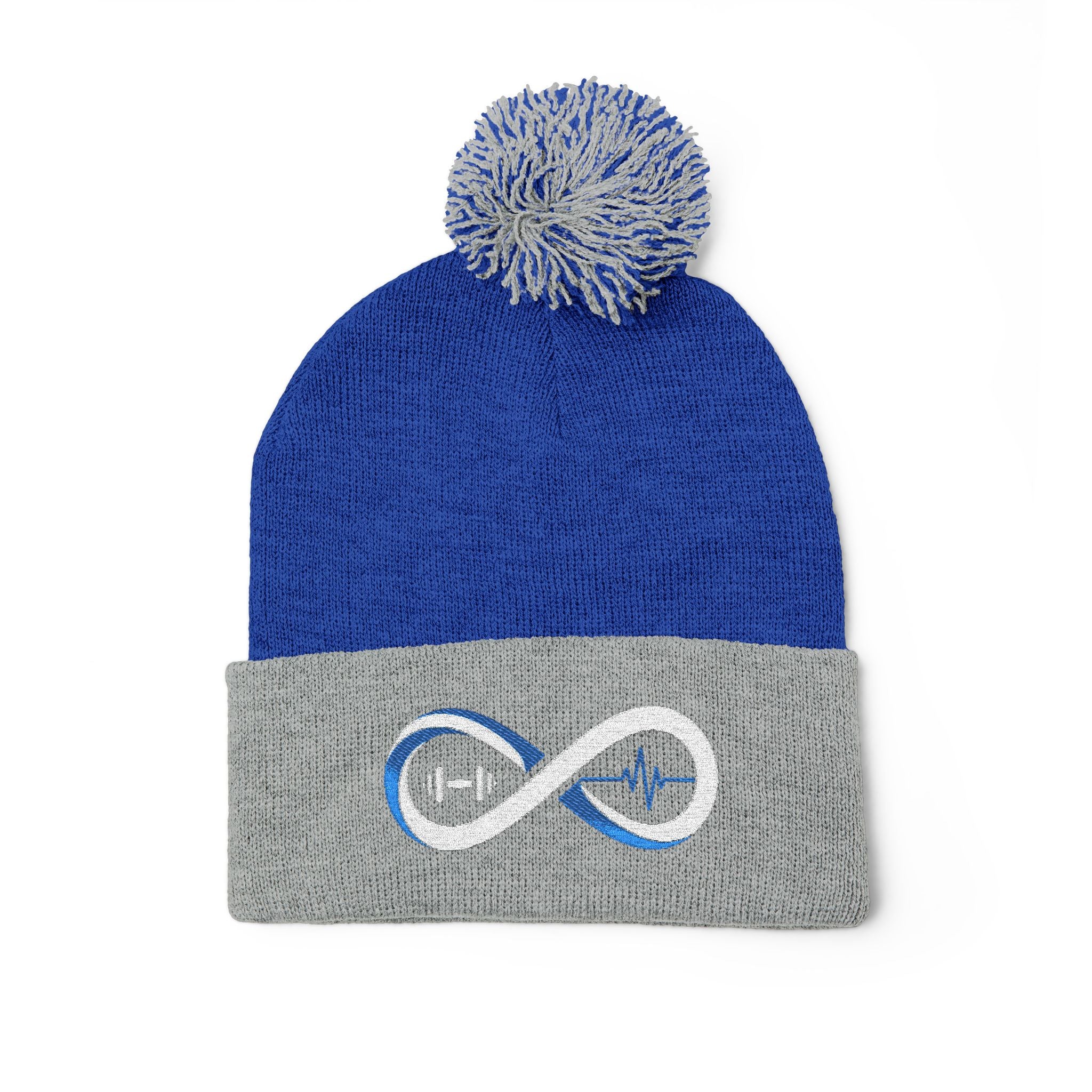 “Limitless” Pom-Pom Knit Cap (Embroidery)