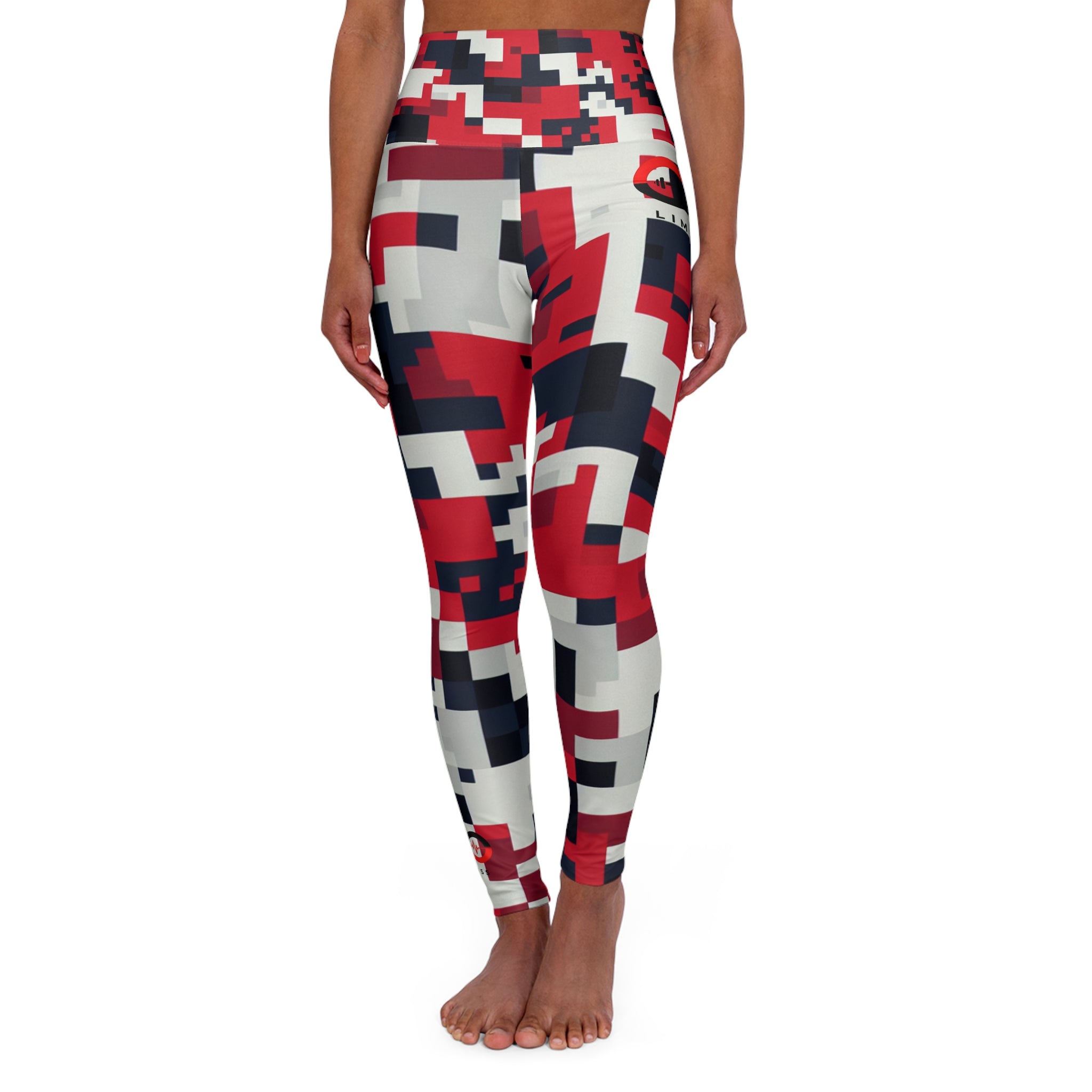“Limitless” Digital High-Waisted Leggings (Red)