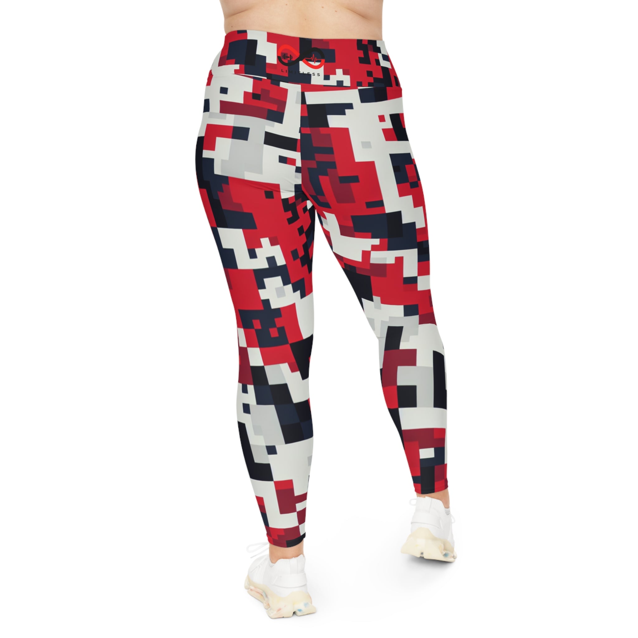 “Limitless” Digital More to Love Leggings (Red)