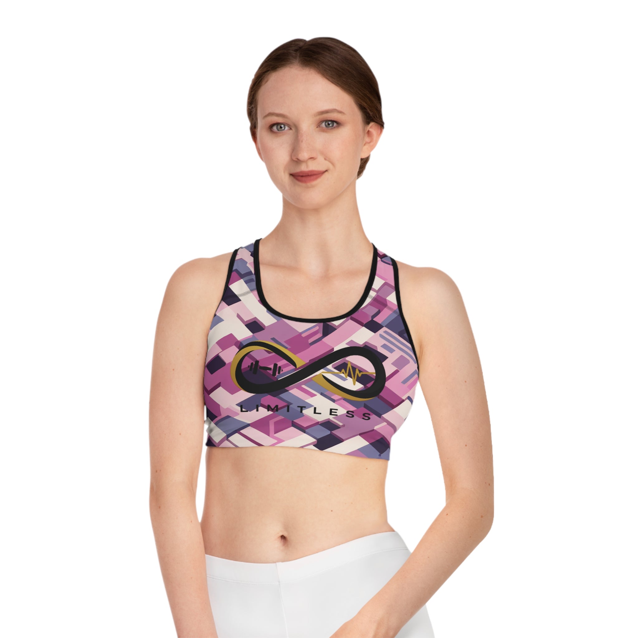 “Limitless” Digital Sports Bra (Pink)