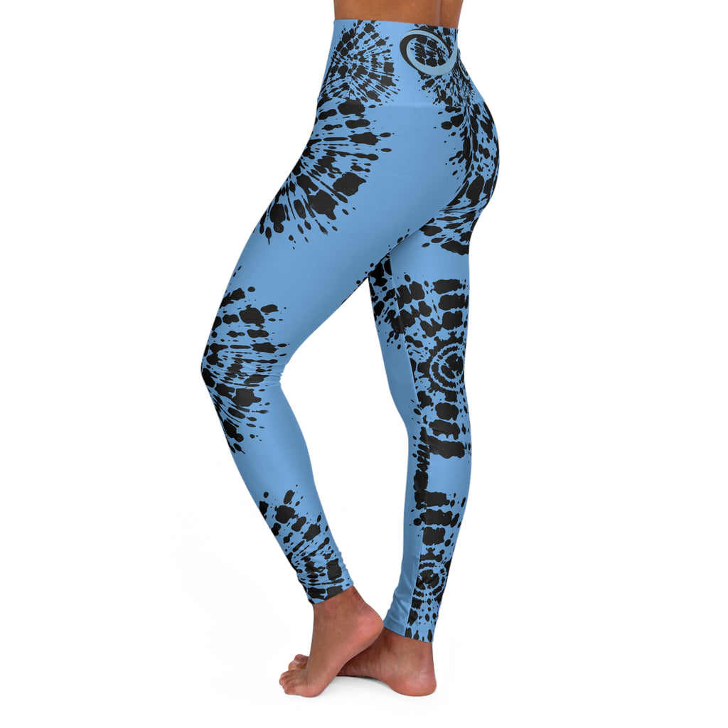“Limitless” High Waisted Leggings (Light Blue Tie Dye)