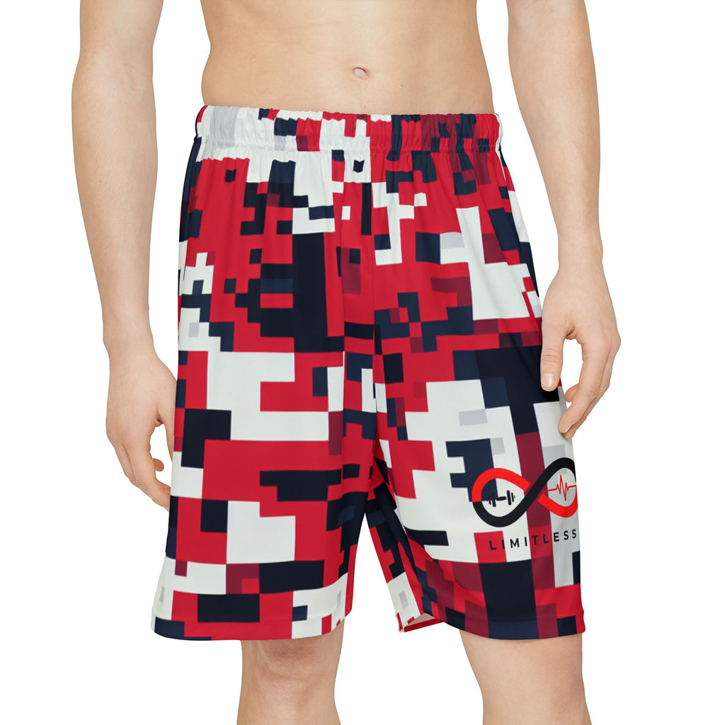 “Limitless” Digital Basketball Shorts (Red)