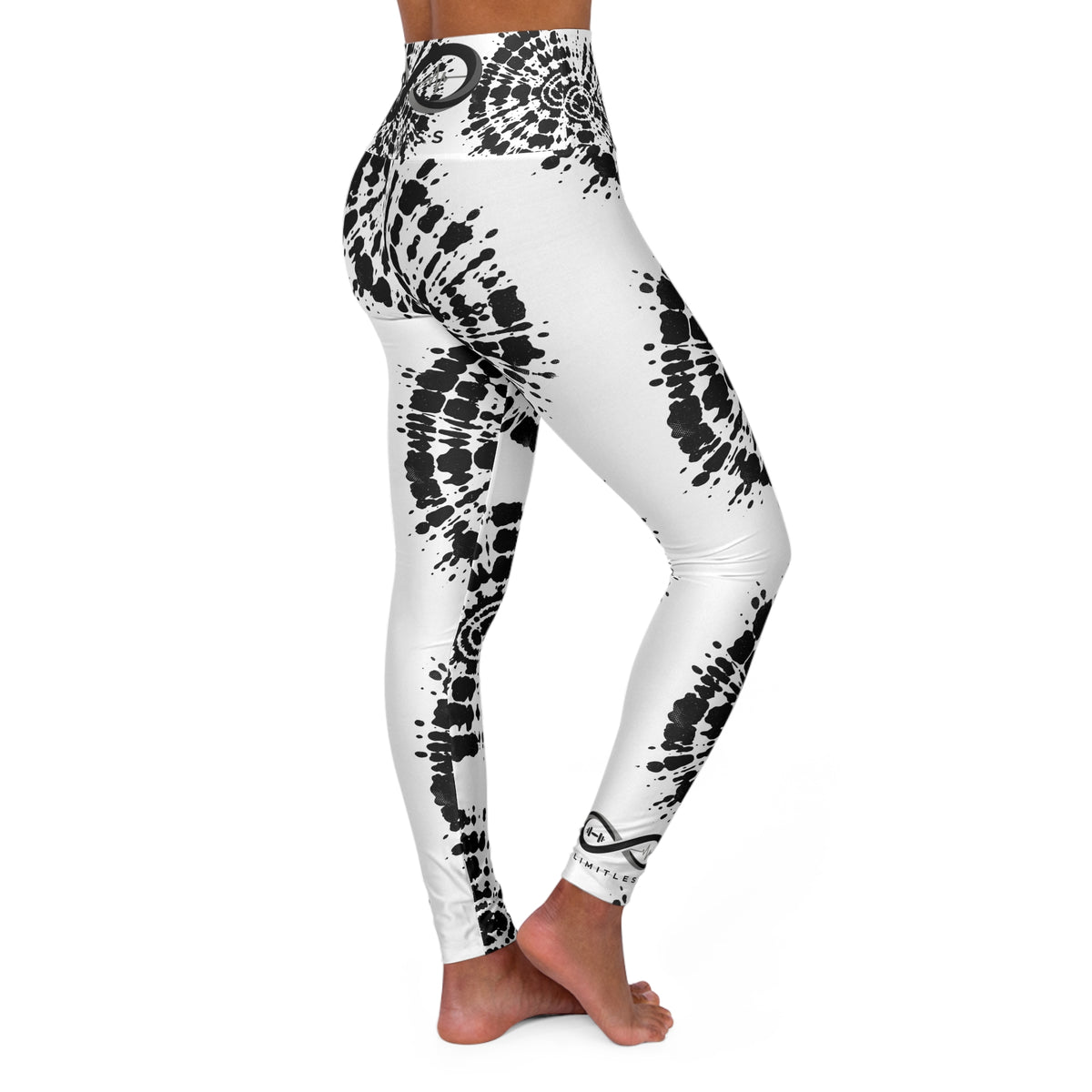 “Limitless” High Waisted Leggings (White Tie Dye)