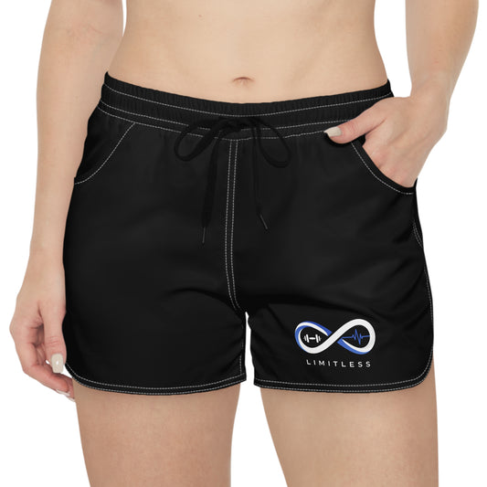 “Limitless” Women's Casual Shorts (AOP): Black