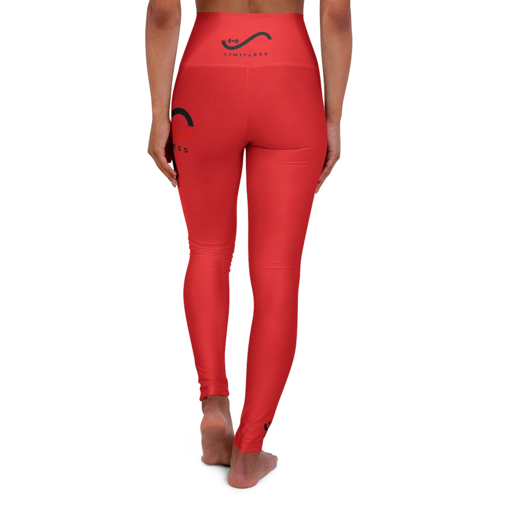 “Limitless” High-Waisted Leggings (Red)