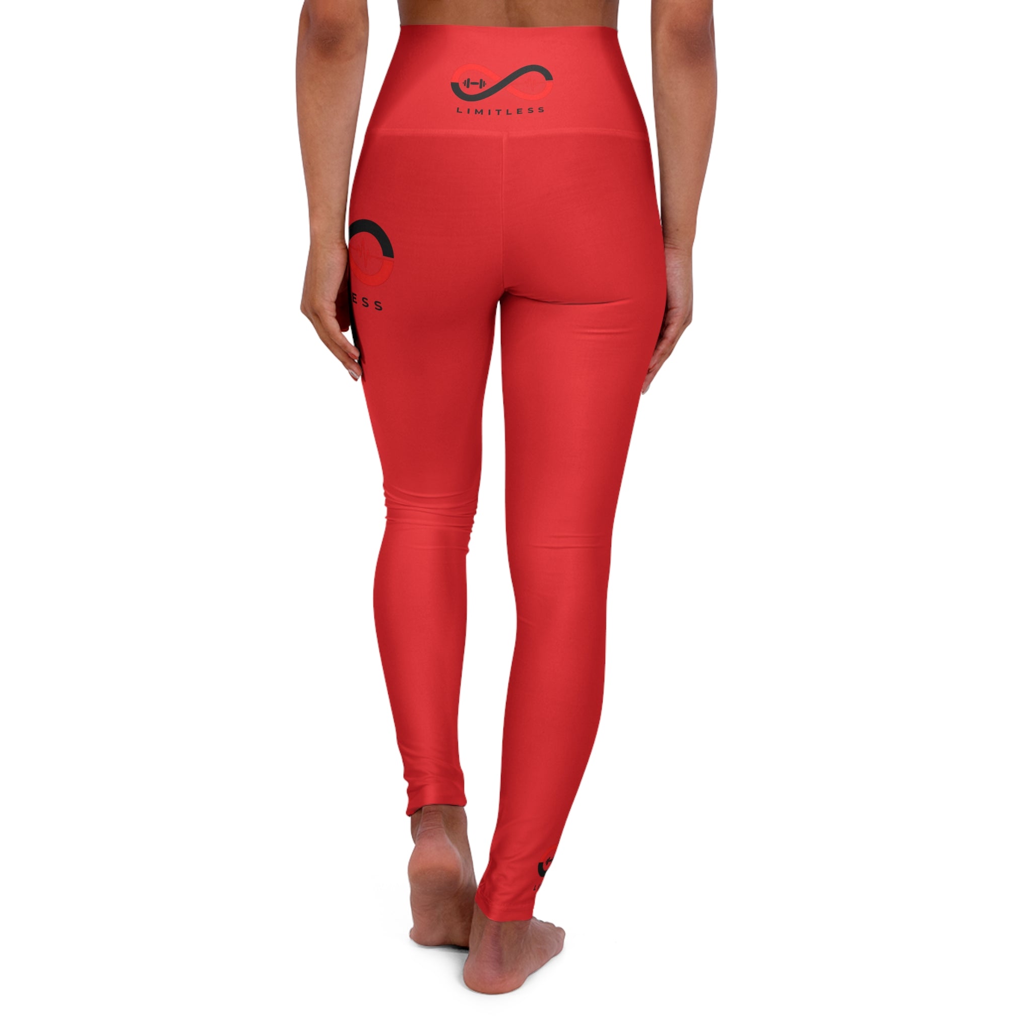 “Limitless” High-Waisted Leggings (Red)