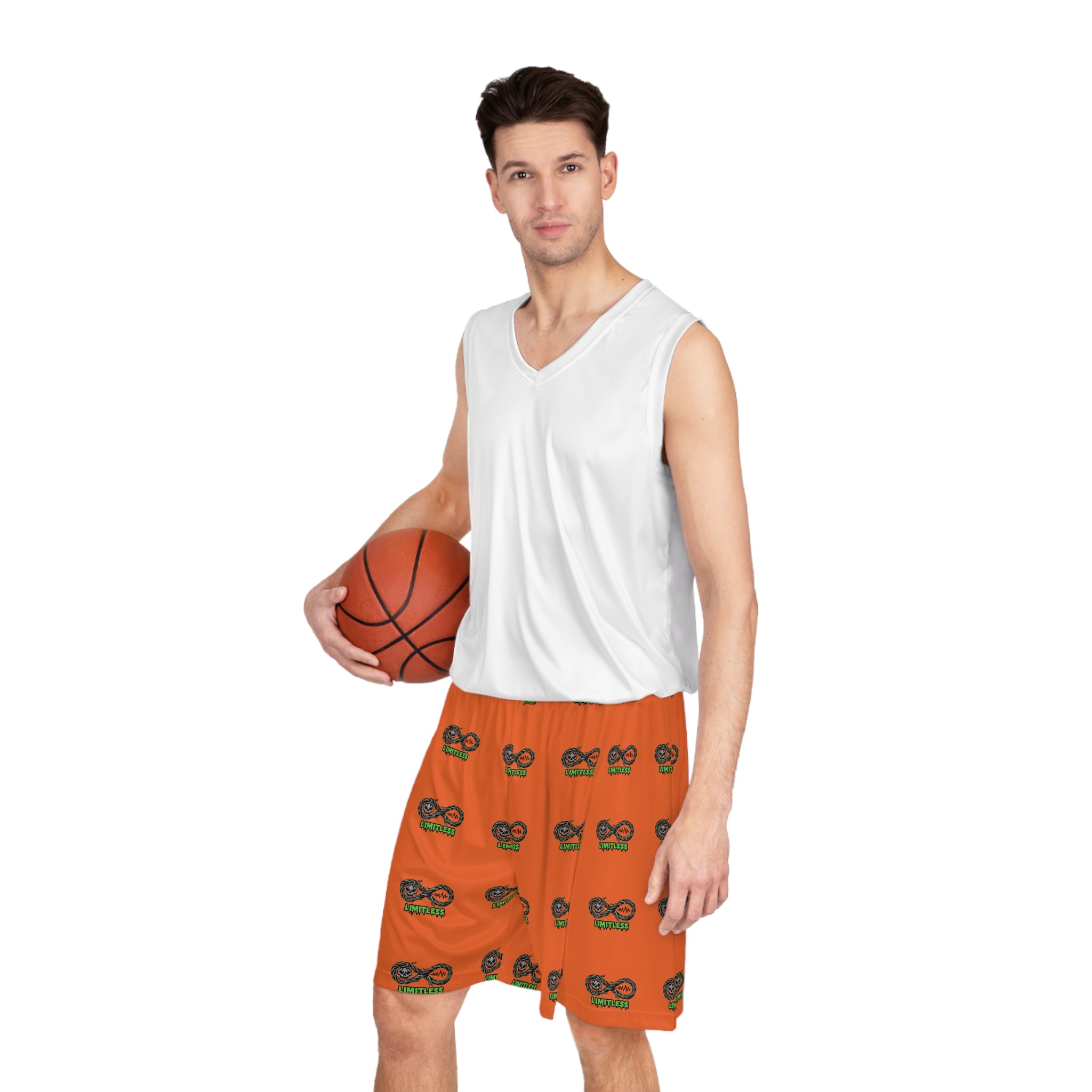“Limitless” Halloween Basketball Shorts (Orange)