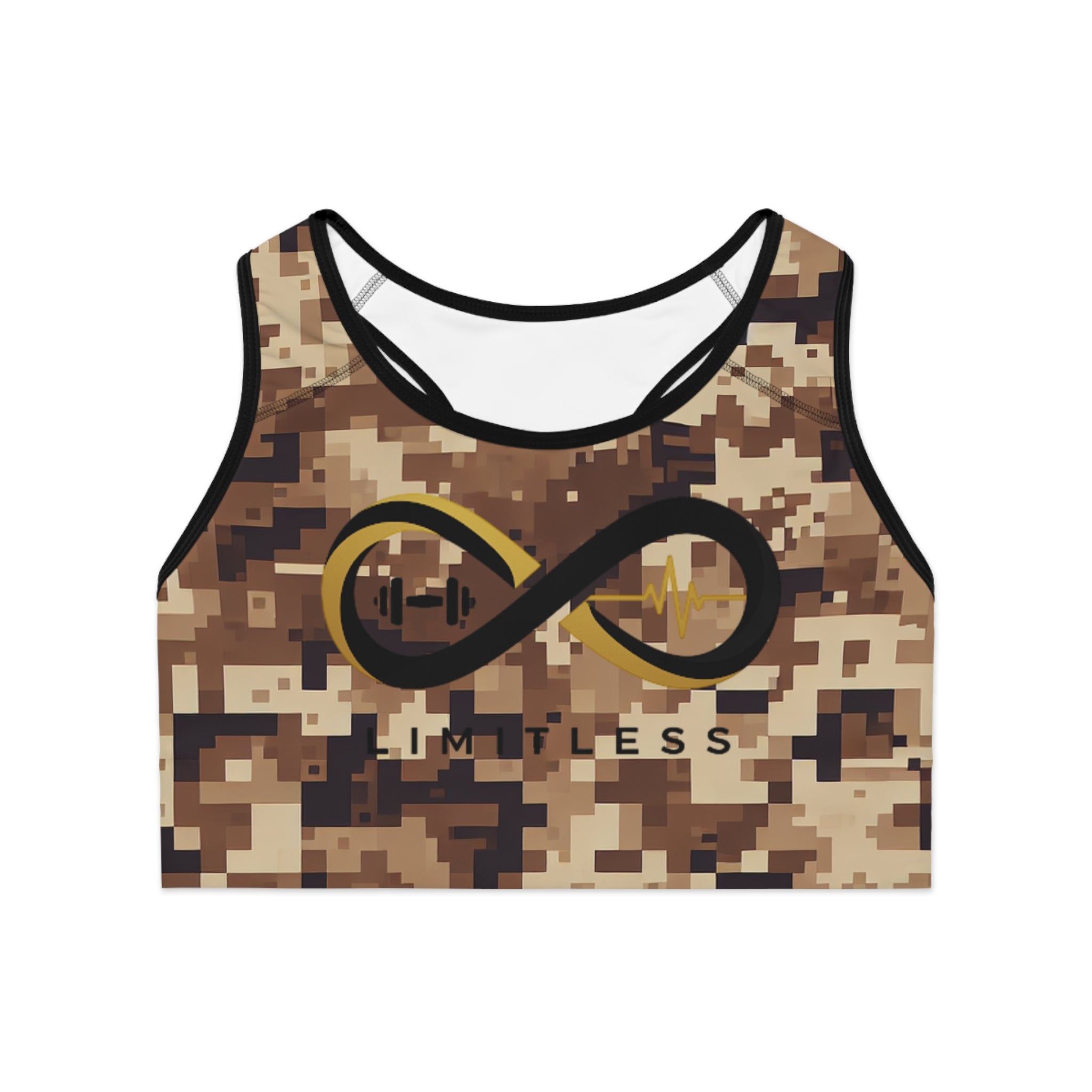 “Limitless” Camo Sports Bra (Brown)