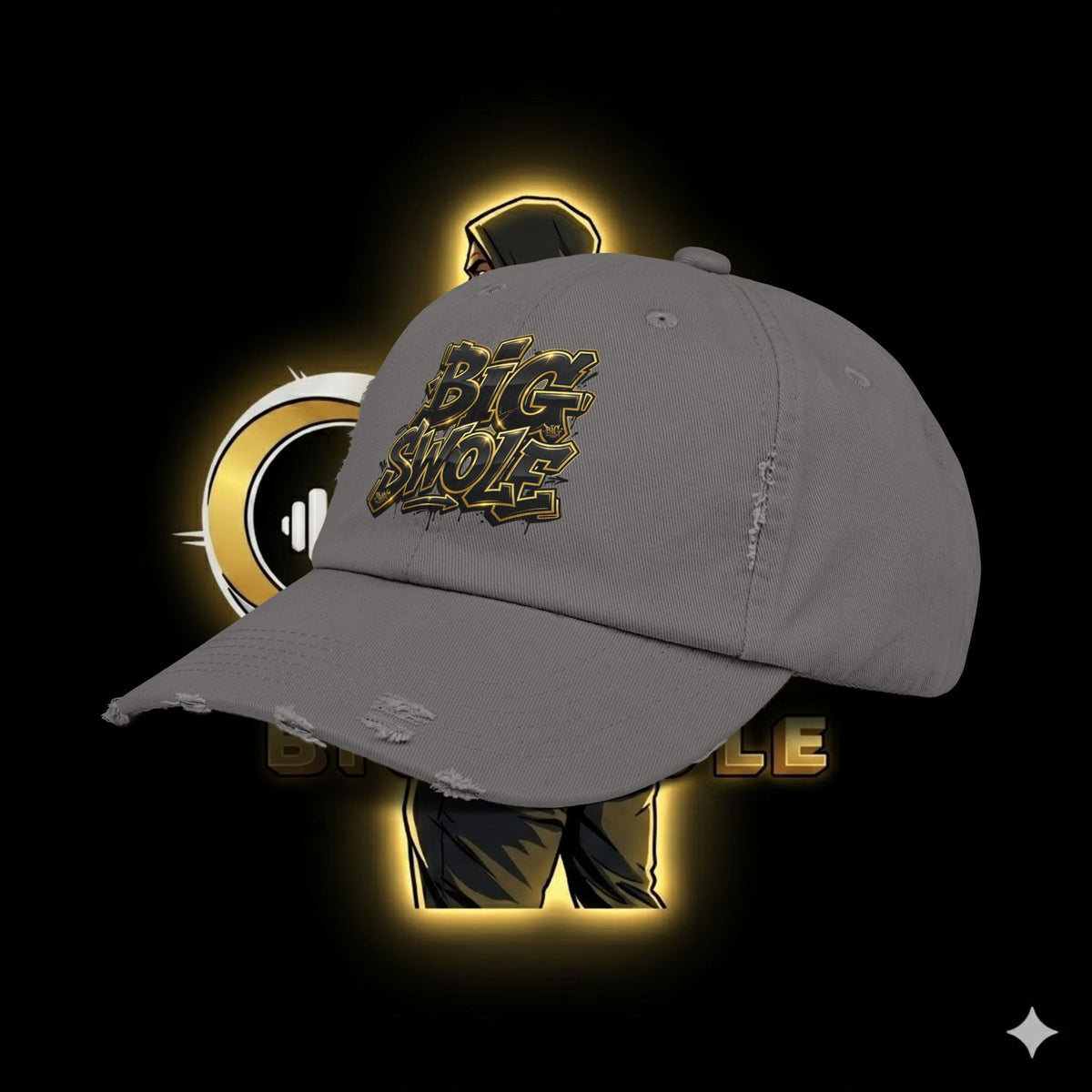 “Big Swole” Unisex Distressed Cap