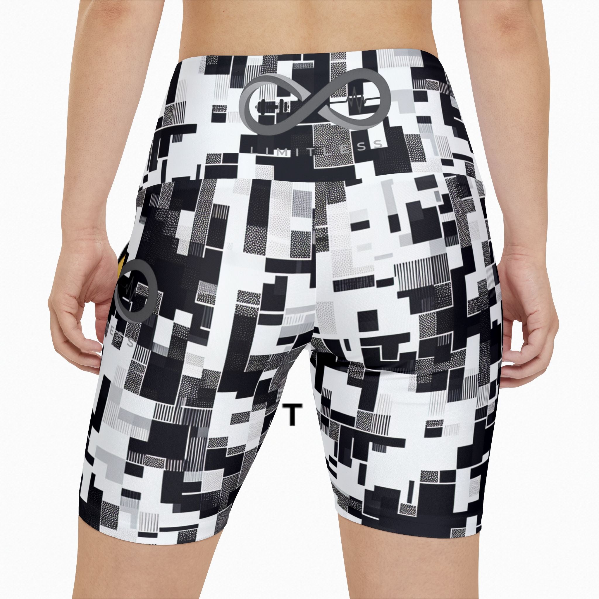 “Limitless” Digital Women's Shorts (Black & White)