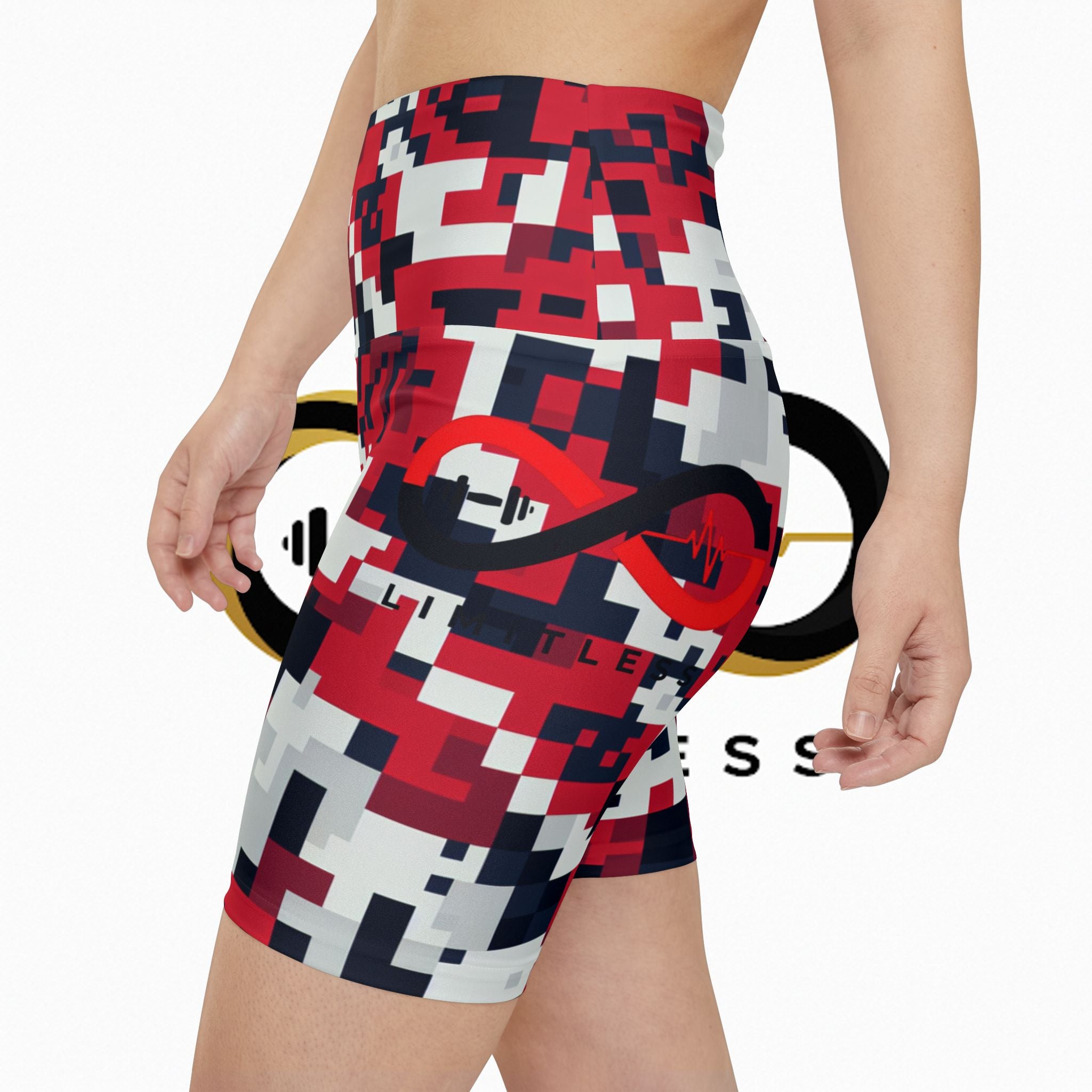 “Limitless” Digital Women's Bike Shorts (Red)
