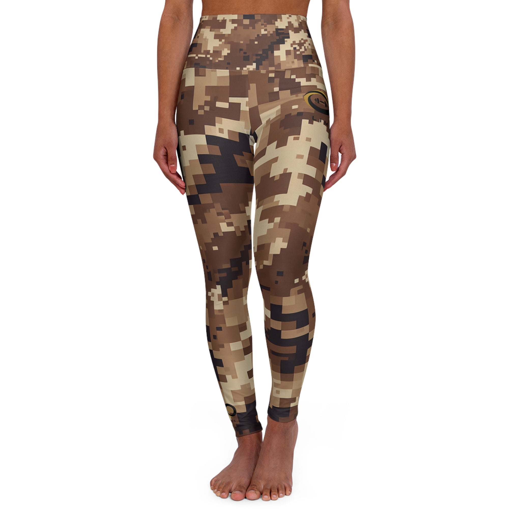 “Limitless” Camo High-Waisted Leggings (Brown)