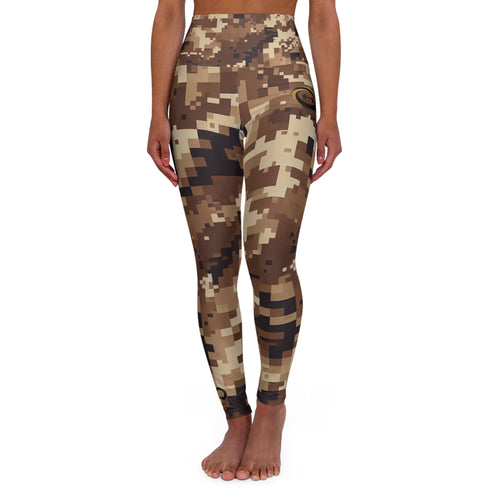 “Limitless” Camo High-Waisted Leggings (Brown)