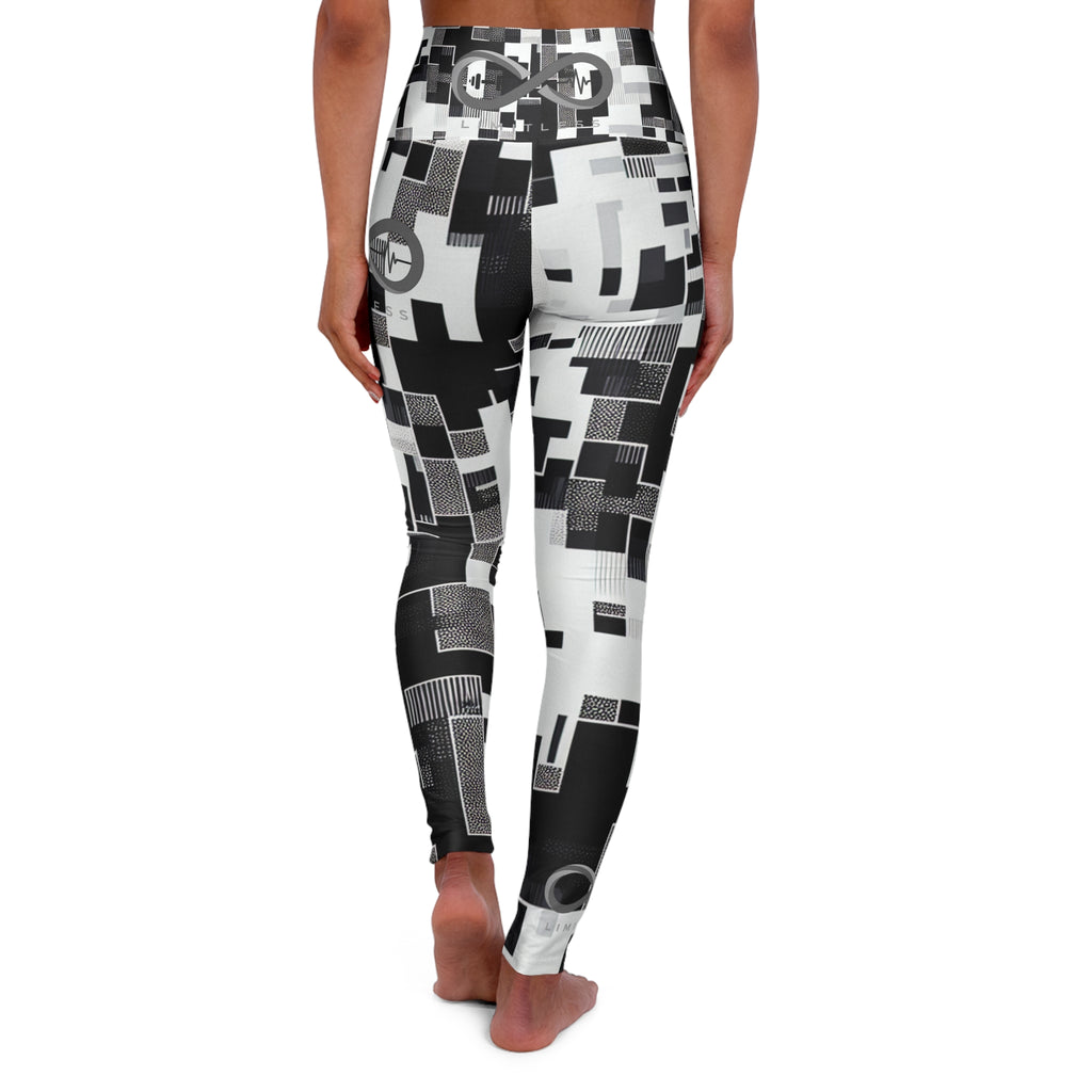 “Limitless” Digital High-Waisted Leggings (Black & White)