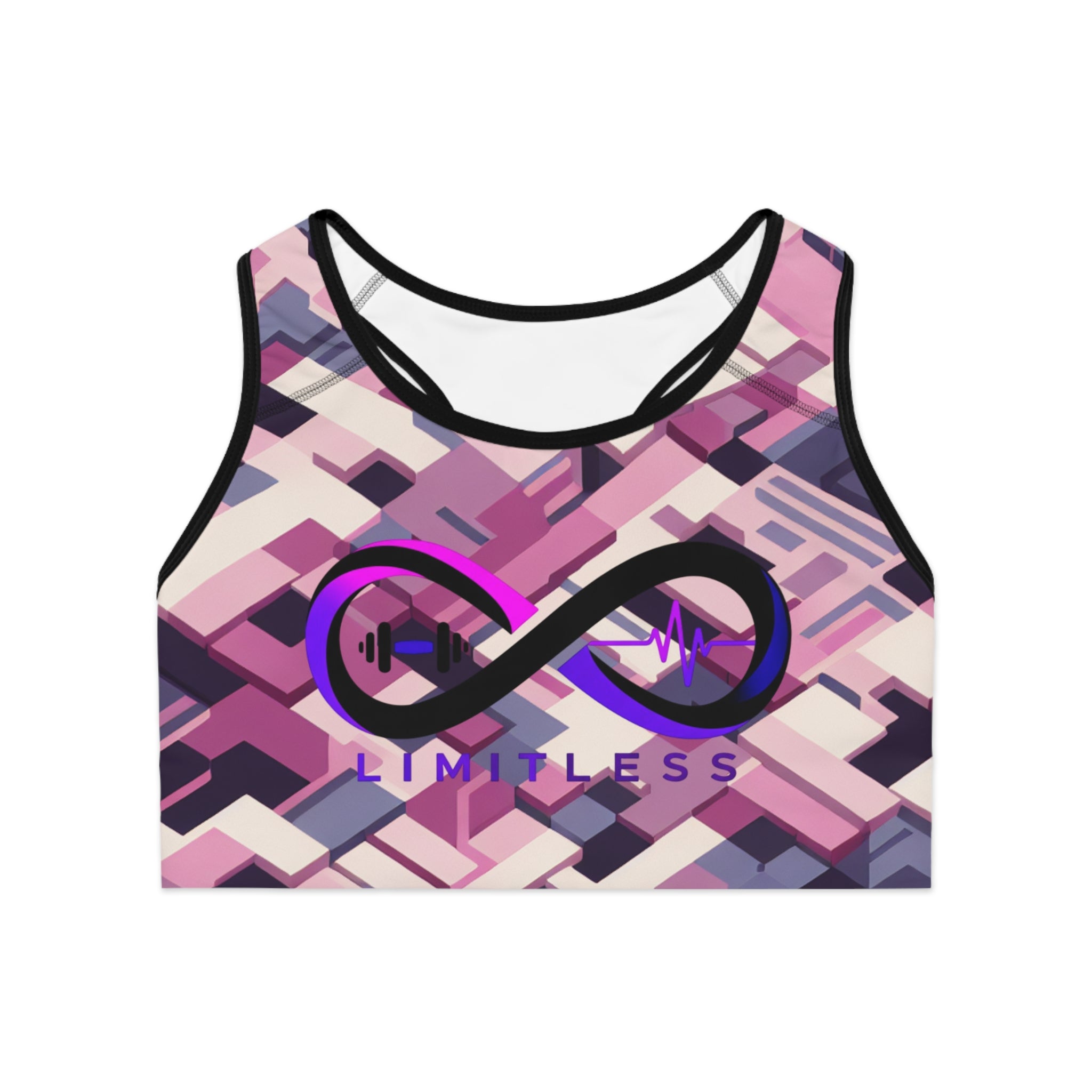 “Limitless” Digital Sports Bra (Pink)