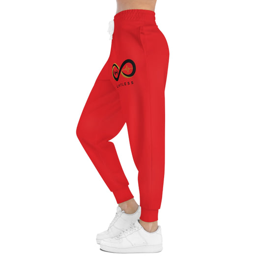“Limitless” Athletic Joggers (AOP): Red