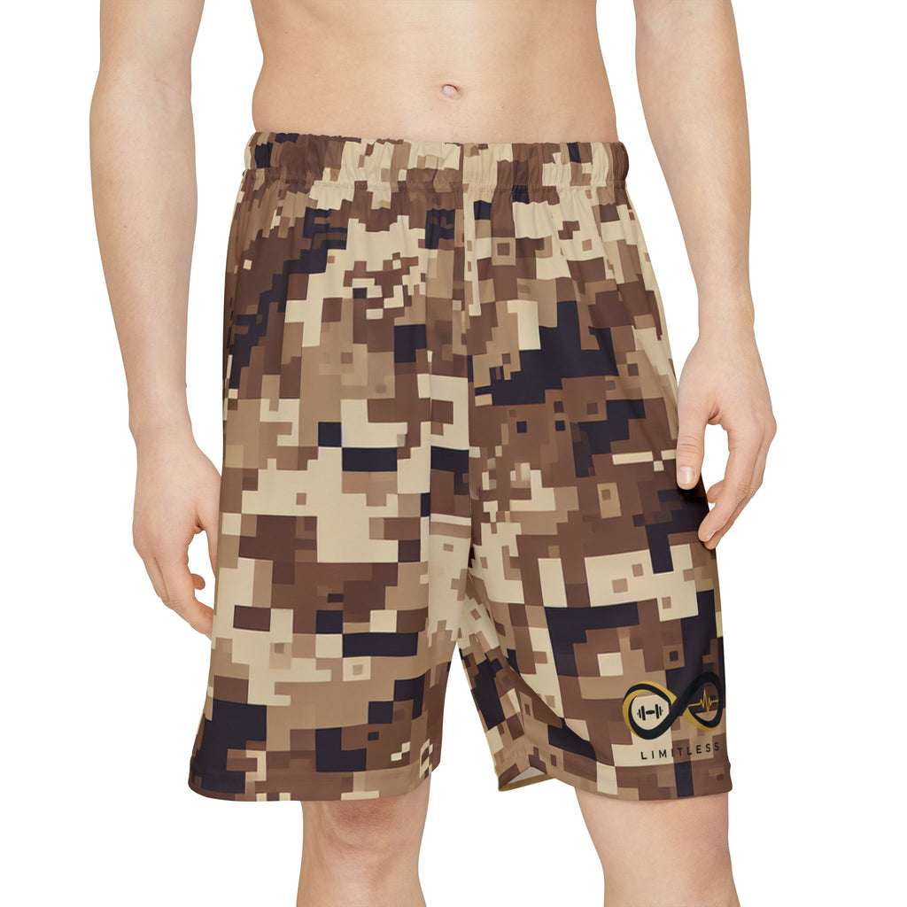 “Limitless” Camo Basketball Shorts (Brown)