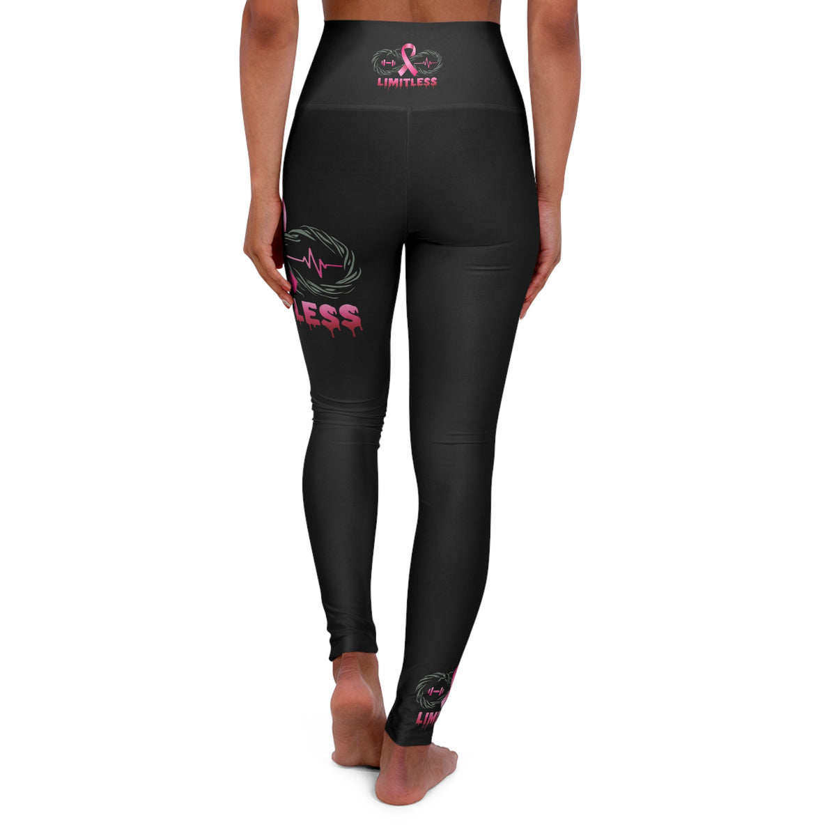 “Limitless” Breast Cancerween High-Waisted Leggings