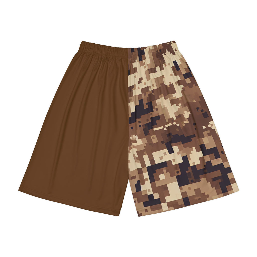 “Limitless” 50/50 Basketball Shorts (Brown)