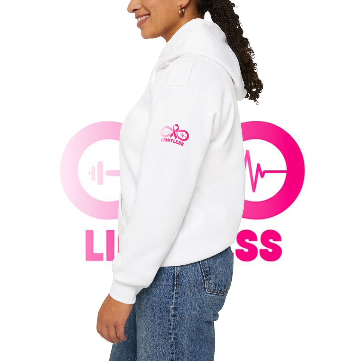 “Limitless” Breast Cancer Awareness Unisex Hooded Sweatshirt