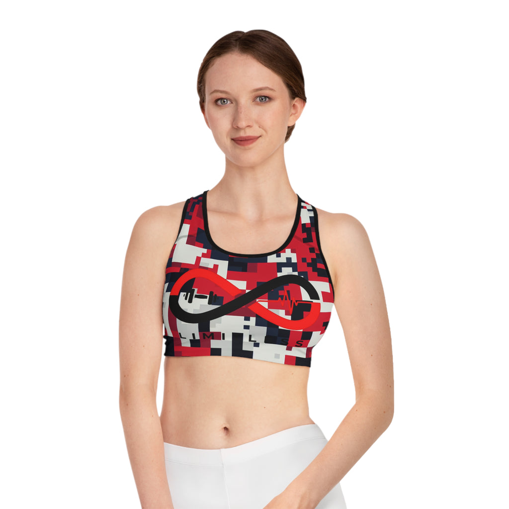 “Limitless” Digital Sports Bra (Red)