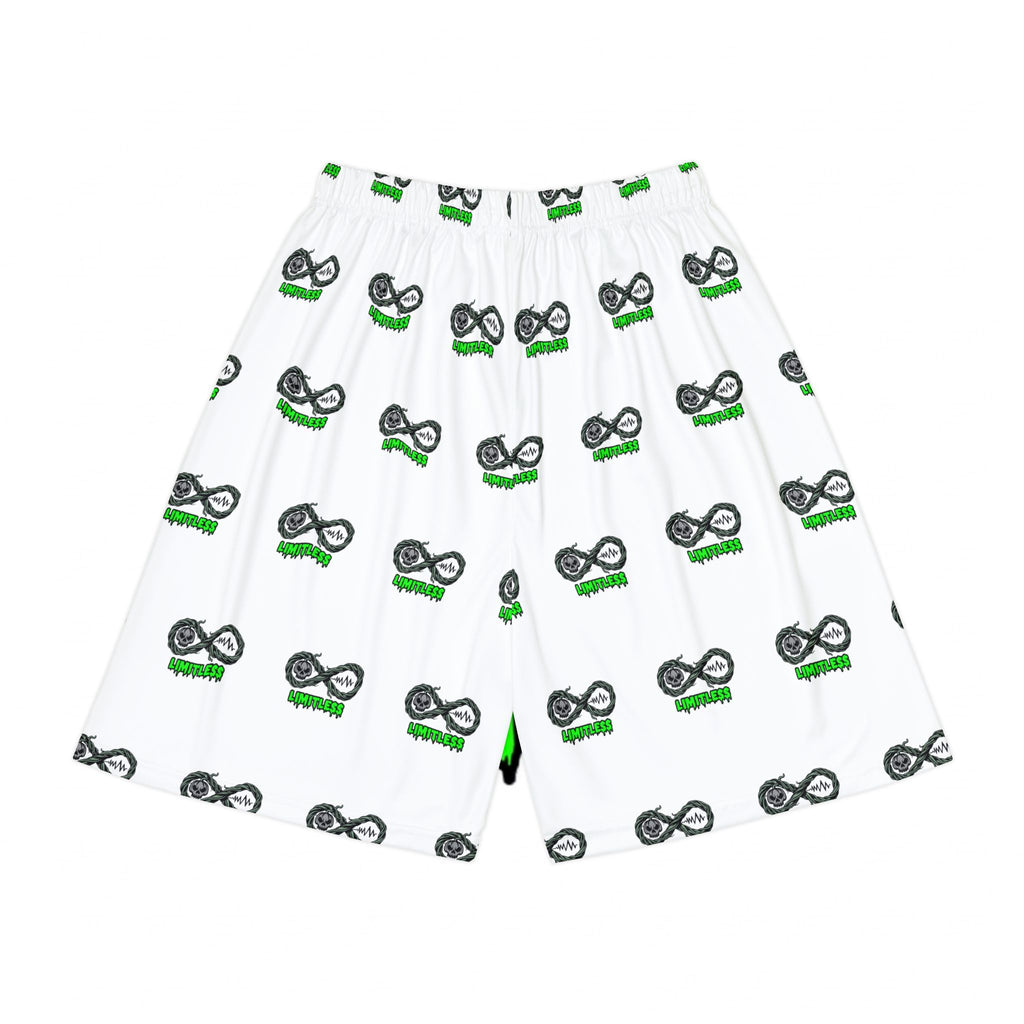 “Limitless” Halloween Basketball Shorts (White)