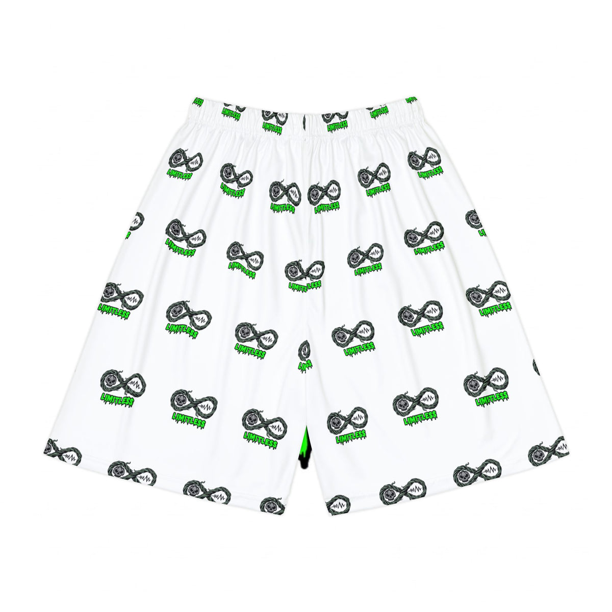 “Limitless” Halloween Basketball Shorts (White)