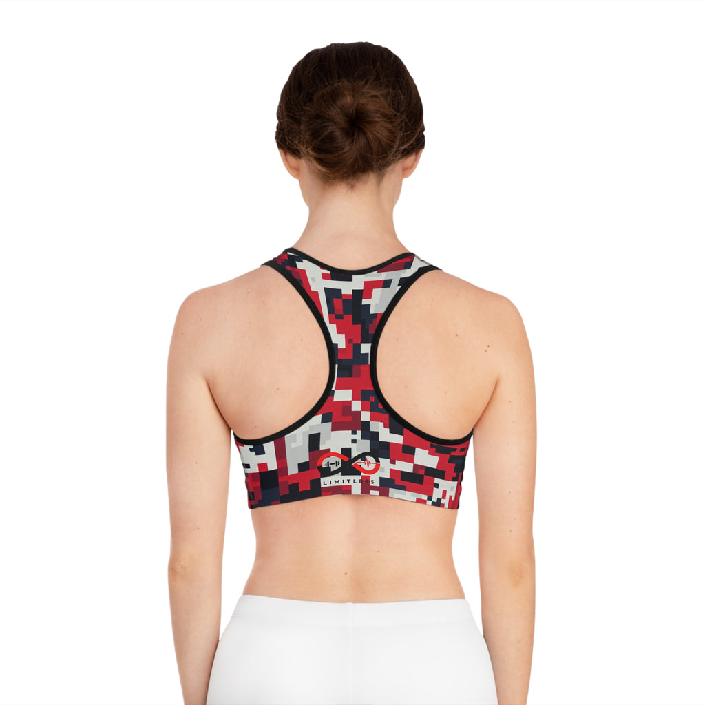 “Limitless” Digital Sports Bra (Red)