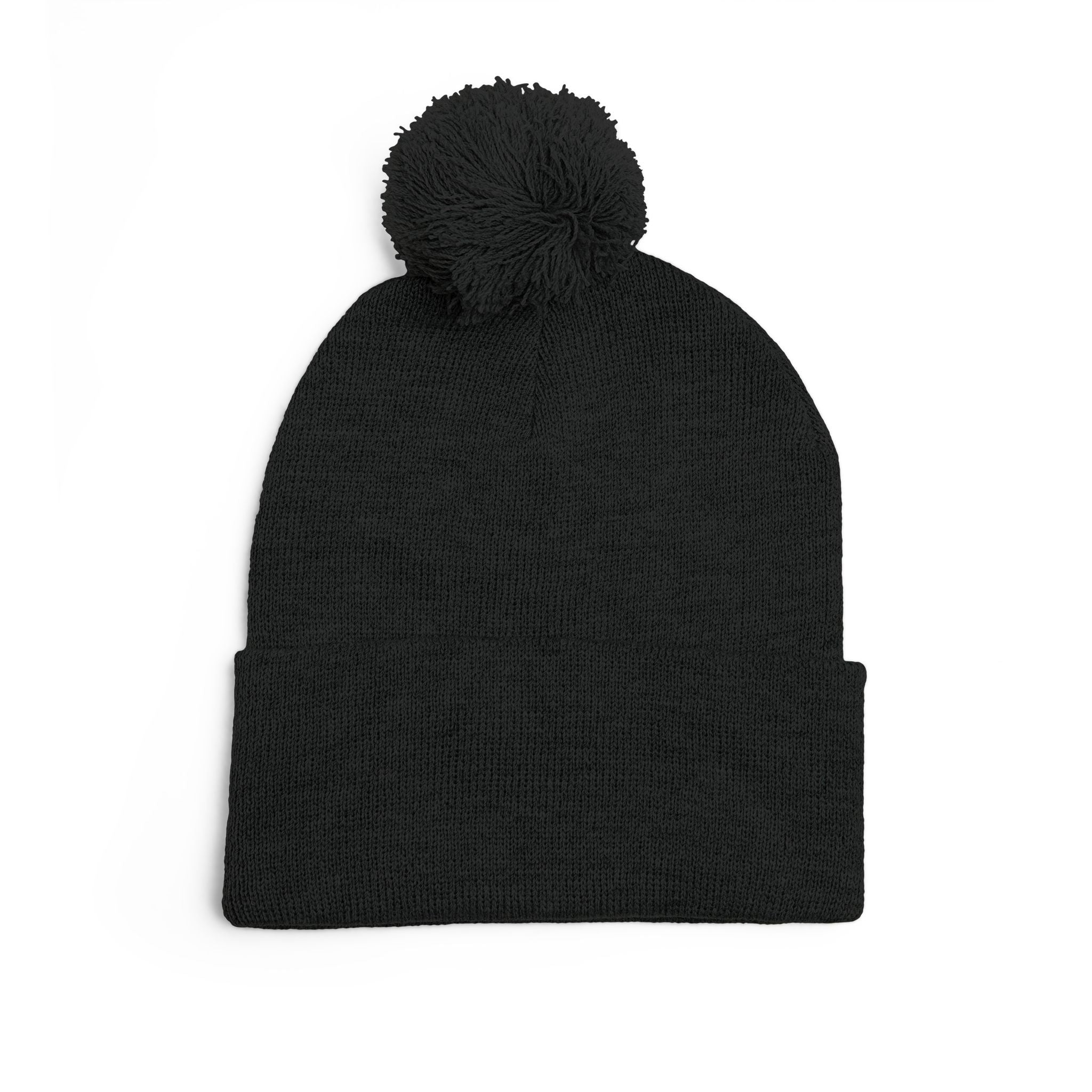“Limitless” Pom-Pom Knit Cap (Embroidery)