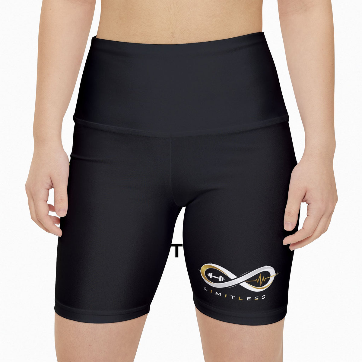 “Limitless” High-Waisted Shorts (Black)