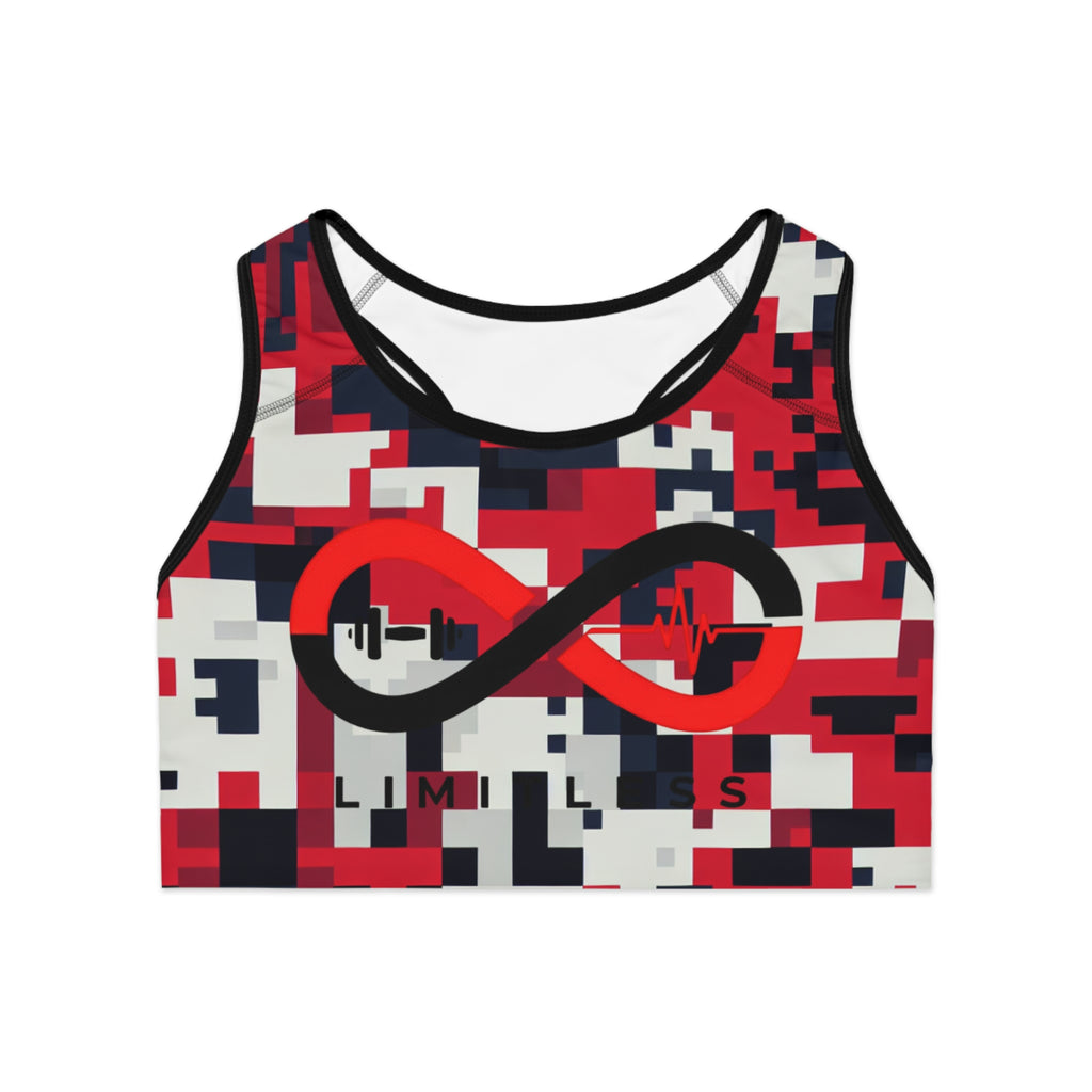 “Limitless” Digital Sports Bra (Red)