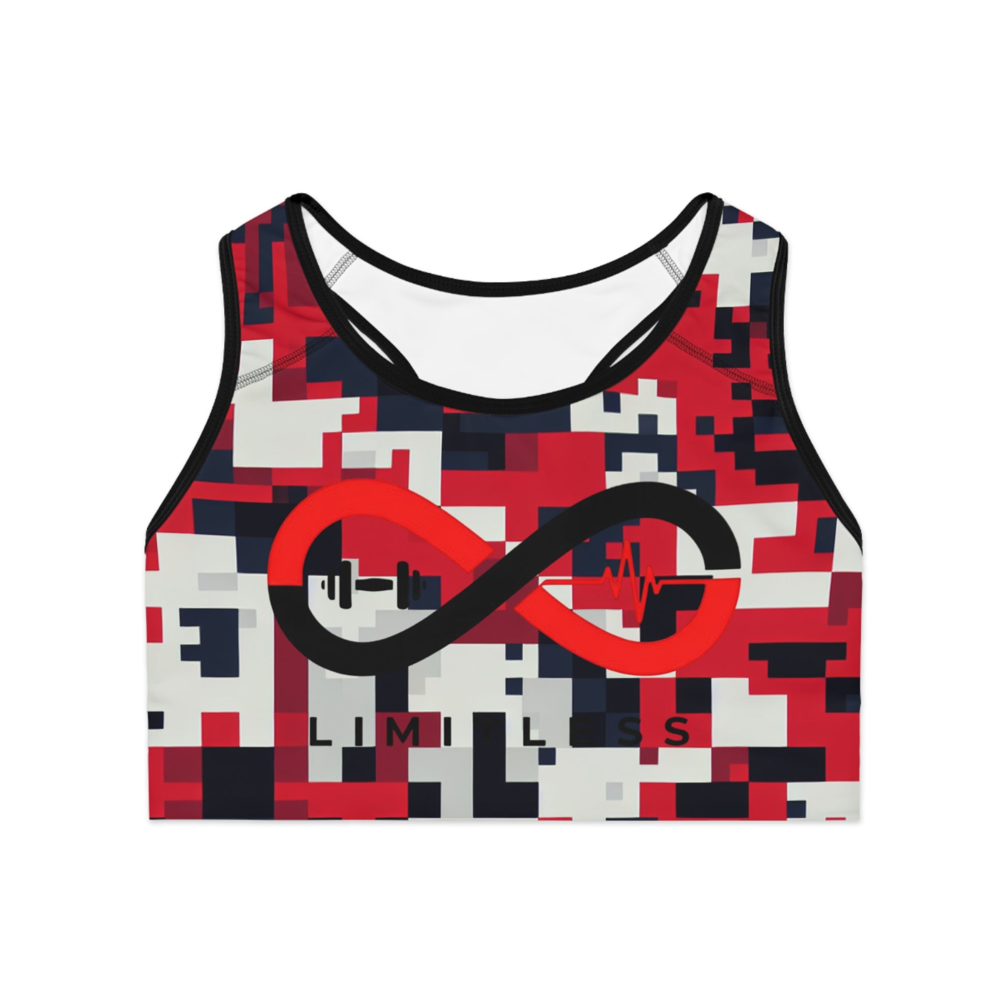 “Limitless” Digital Sports Bra (Red)